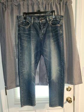 Lucky Brand Distressed Indigo Relaxed Jeans